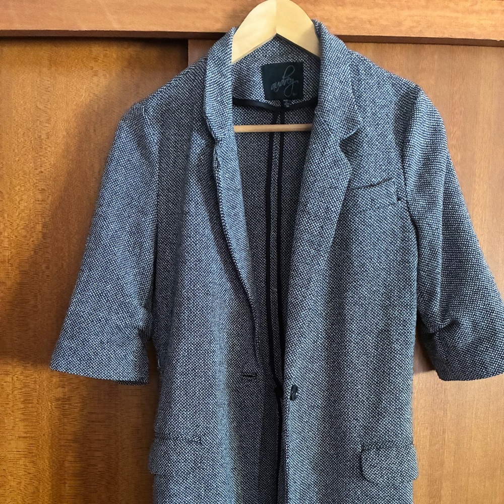3/4 Sleeve Tweed Blazer